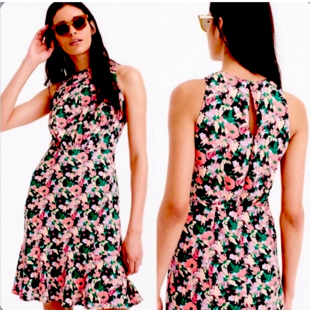 J.Crew Pink Floral Sleeveless Mini Dress